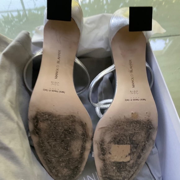 Manolo Blahnik Silver Vosiaso sandals - Picture 4 of 5